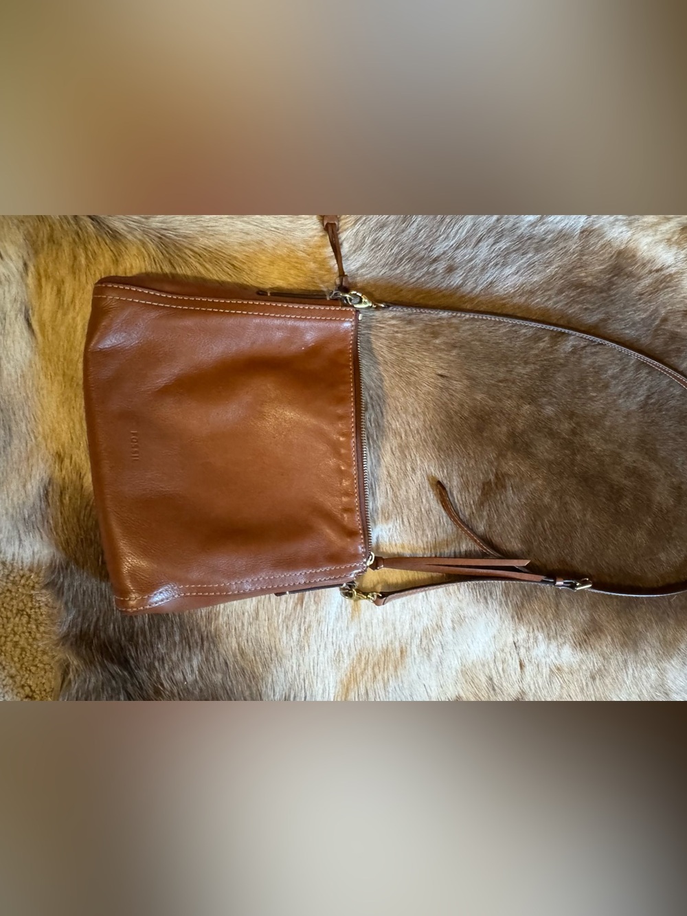 Fossil Classic Brown Leather Crossbody Bag